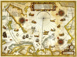 Polar projection, Willem Barentsz, 1599