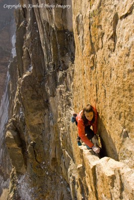 Steph Davis free soloing The Diamond, Longs Peak, Colorado