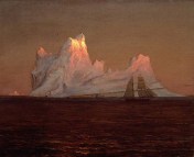 Scene of icebergs, Frederic Church