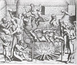 Cannibals in Brazil, Hans Staden, 1557