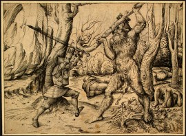 wildman The Fight in the Forest, Hans Burgkmair, 1500 CE
