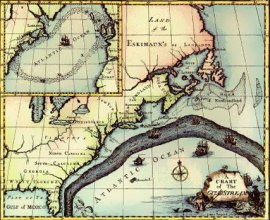 gulf stream Franklin Map of Gulf Stream, 1769