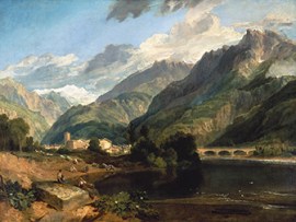 bonneville, savoy, with mount blanc, 1803 "Bonneville, Savoy, with Mount Blanc," J M W Turner, 1803