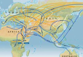migration out of africa Possible human migration routes out of Africa ~100,000 BCE based on DNA evidence, courtesy National Geographic Maps