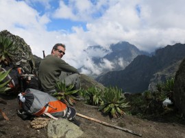Bamwanjara Pass, 14,600 ft (4450 m), Rwenzori Mountains